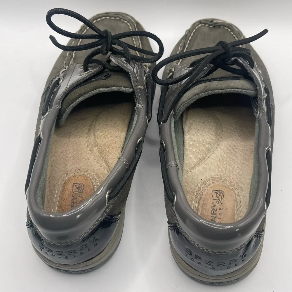 Sperry | Grey and Black Patent Leather | size 8